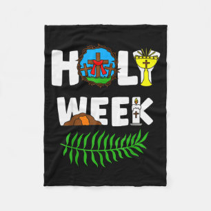 Holy Week Palm Sunday Maundy Thursday Good Friday Fleece Blanket