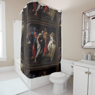 Holy Women at Christ's Tomb by Annibale Carracci Shower Curtain