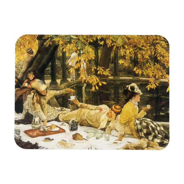 Holyday, the Picnic by James Tissot, Victorian Art Magnet (Horizontal)