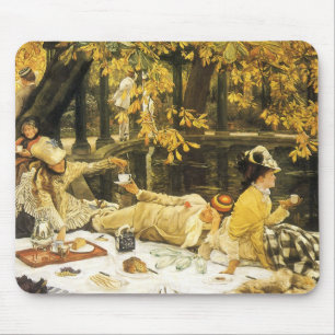 Holyday, the Picnic by James Tissot, Victorian Art Mouse Pad