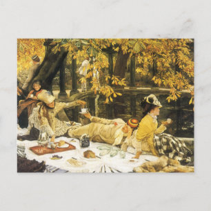 Holyday, the Picnic by James Tissot, Victorian Art Postcard