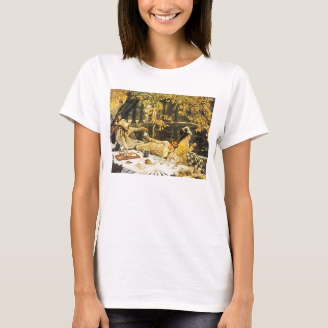 Holyday, the Picnic by James Tissot, Victorian Art T-Shirt (Front)