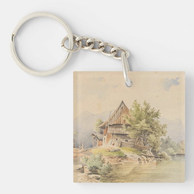 Holzhütte am See – Carl Lafite Key Ring (Front)
