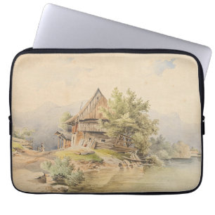 Holzhütte am See – Carl Lafite Laptop Sleeve