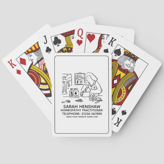 Homaeopathic Homaeopathy Practitioner Playing Card (Back)