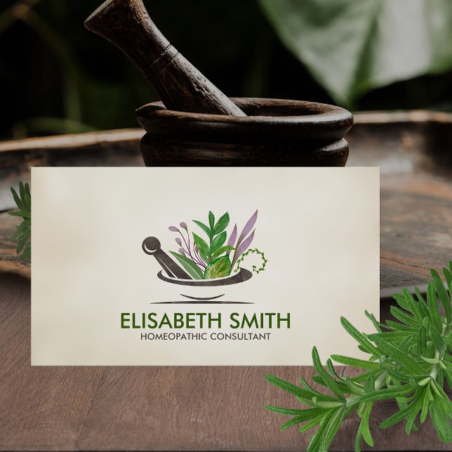 Homaeopathy - Herbal Medicine - Naturopath  Business Card (Creator Uploaded)