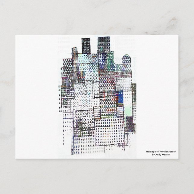 Homage to Hundertwasser Postcard (Front)