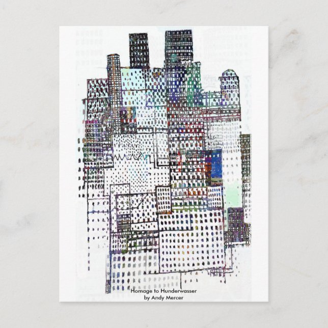 Homage to Hundertwasser Postcard (Front)