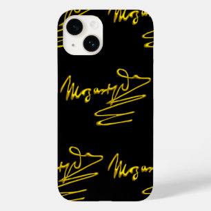 HOMAGE TO MOZART 3D Gold Signature Composer Black  Case-Mate iPhone 14 Case
