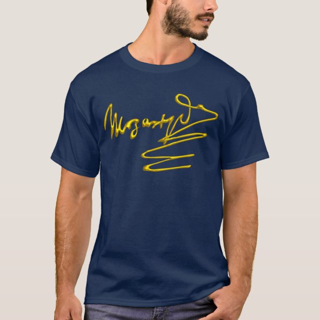 HOMAGE TO MOZART / 3D Gold Signature T-Shirt (Front)