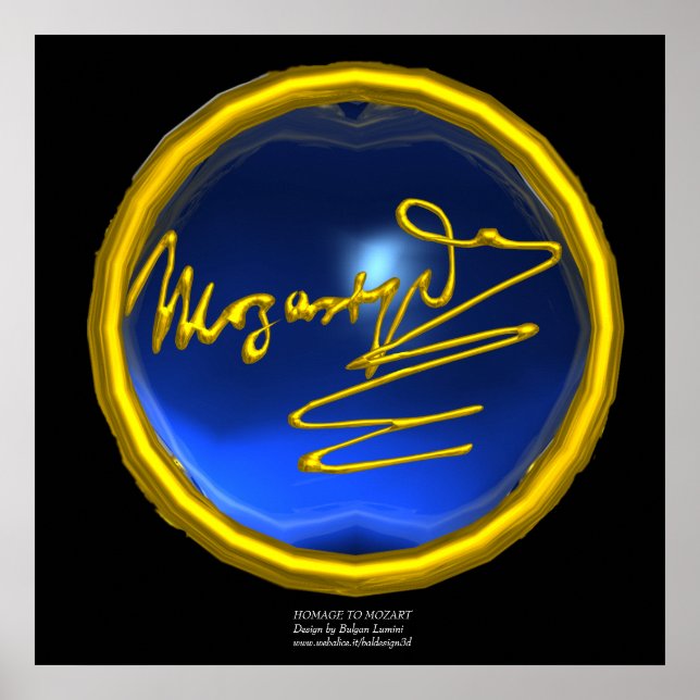 HOMAGE TO MOZART, Blue Sapphire colossal size Poster (Front)