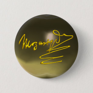 HOMAGE TO MOZART, grey agate 6 Cm Round Badge