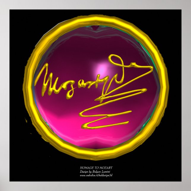 HOMAGE TO MOZART, Pink Amethyst colossal size Poster (Front)