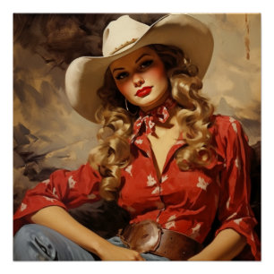 Homage to Old West Glamour: Wild West Whispers Poster