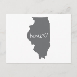 Home <3 Illinois Postcard