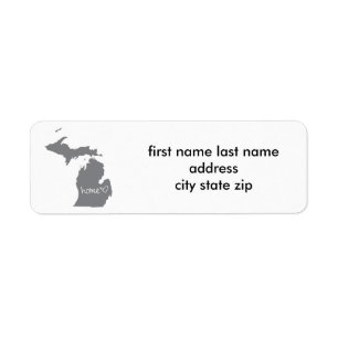 Home <3 Michigan Return Address Label