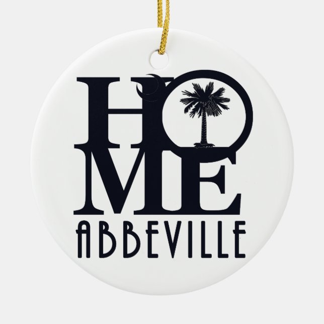 HOME Abbeville SC Ceramic Ornament (Front)