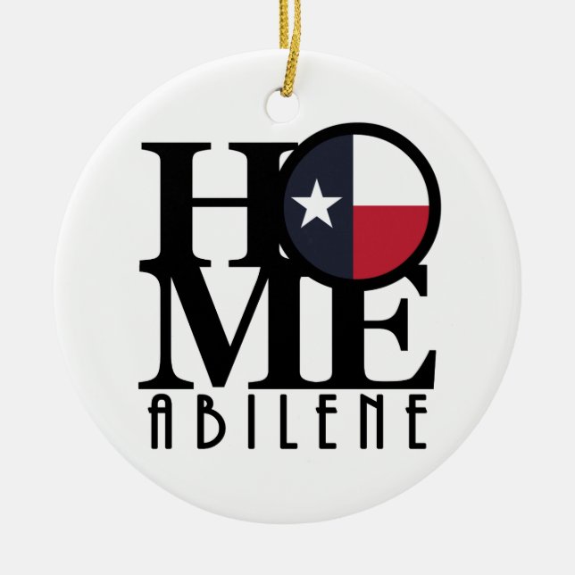 HOME Abilene Ceramic Ornament (Front)