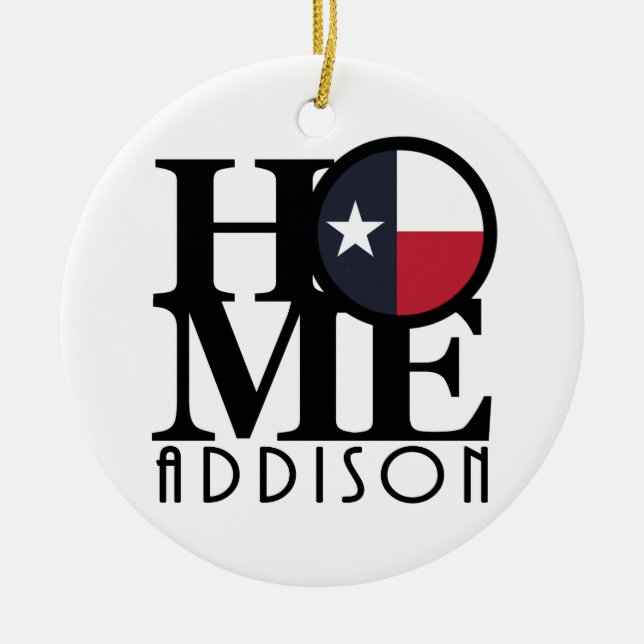 HOME Addison Ceramic Ornament (Front)