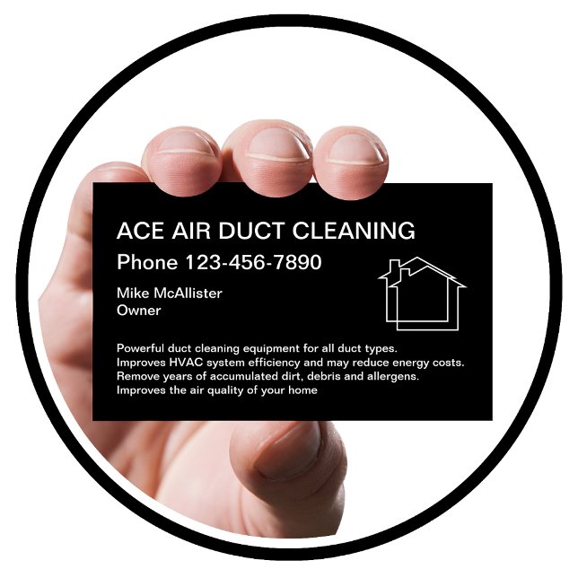 Home Air Duct Cleaning Services Design Business Card (Creator Uploaded)