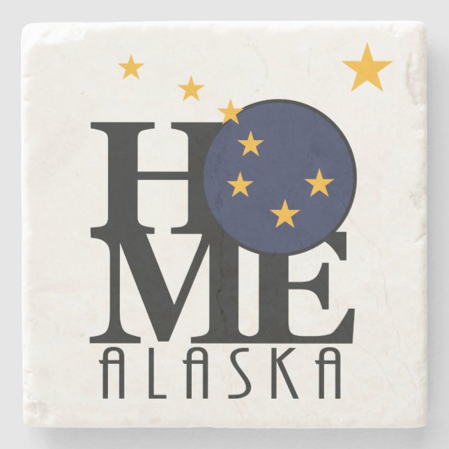 HOME Alaska Stone Coaster (Front)