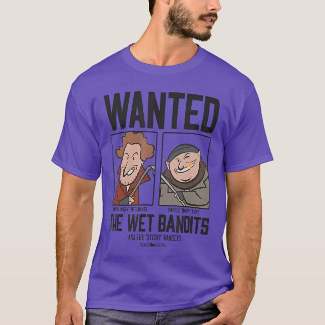 Home Alone Wet Bandits Wanted Poster Cartoon boy T-Shirt (Front)
