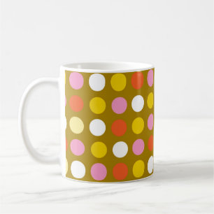 Home and business, bright colour polka dots. coffee mug