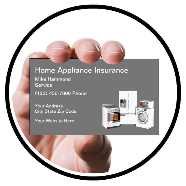 Home Appliance Insurance And REpair Business Card (Creator Uploaded)