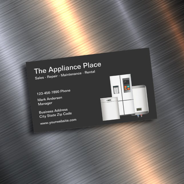 Home Appliance Sales And Service Magnetic Business Card (Creator Uploaded)