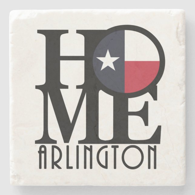 HOME Arlington Texas Stone Coaster (Front)