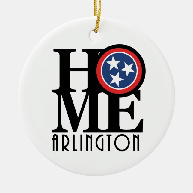 HOME Arlington TN Ceramic Ornament (Front)