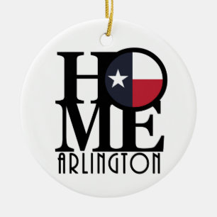 HOME Arlington TX Ceramic Ornament