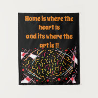 Home art message mixed colors on black