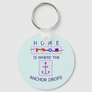 Home at Anchor Boater Key Chain