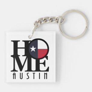 HOME Austin Texas Key Ring