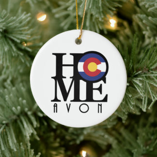 HOME Avon Colorado Ceramic Ornament