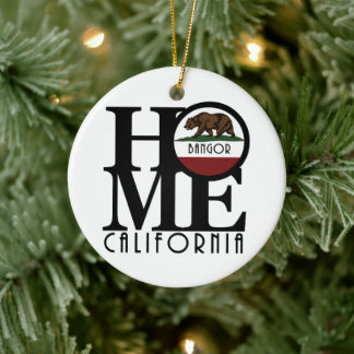 HOME Bangor California Ceramic Ornament