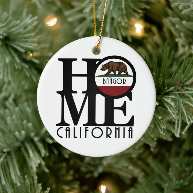 HOME Bangor California Ceramic Ornament (Tree)