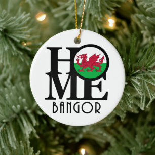 HOME Bangor Wales Ceramic Ornament