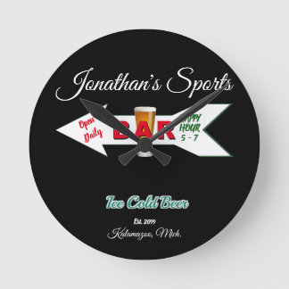 Home Bar Tavern Man Cave Cold Beer Man Cave Wall Round Clock