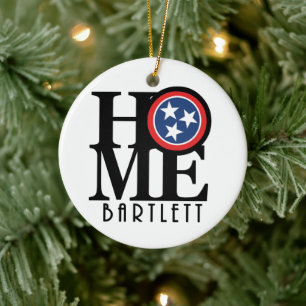 HOME Bartlett Tennessee Ceramic Ornament