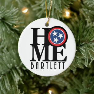 HOME Bartlett Tennessee Ceramic Ornament