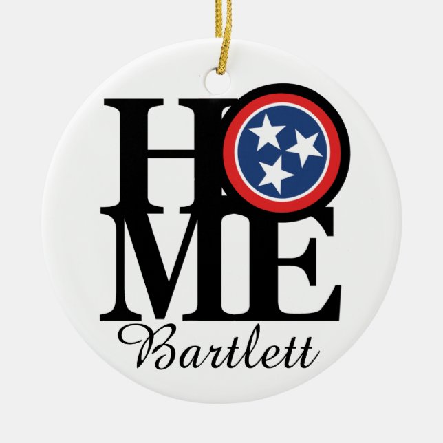 HOME Bartlett TN Ceramic Ornament (Front)