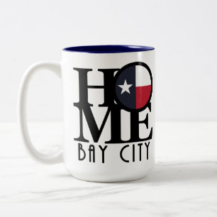 HOME Bay City Texas 15oz Two-Tone Coffee Mug