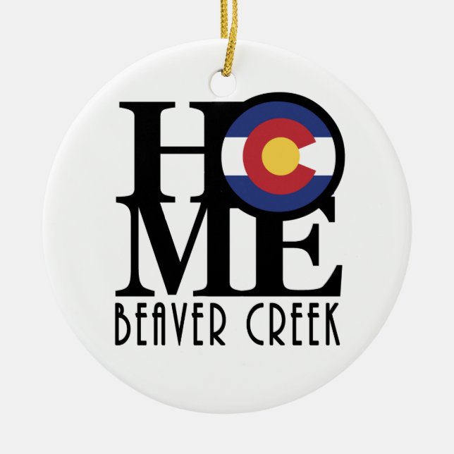 HOME Beaver Creek CO Ceramic Ornament (Front)