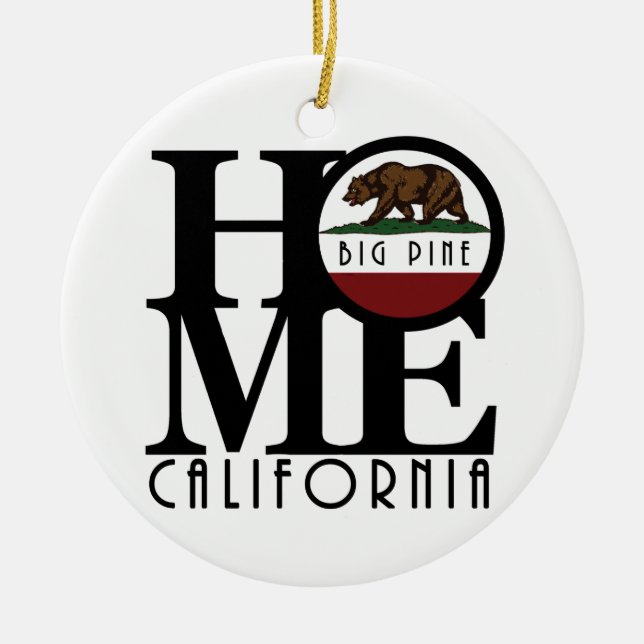 HOME Big Pine California Ceramic Ornament (Front)
