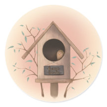Home Birdie - Cosy Woodland Birdhouse Sticker