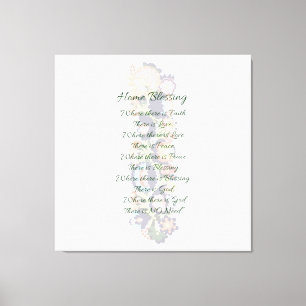 Home Blessing for a New House Canvas Print