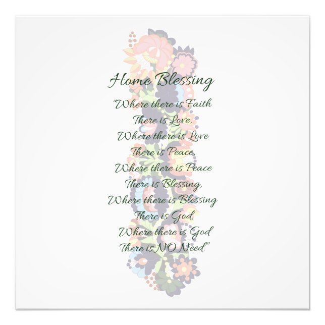 Home Blessing Photo Print (Front)