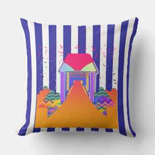 Home Blue Stripes  Cushion